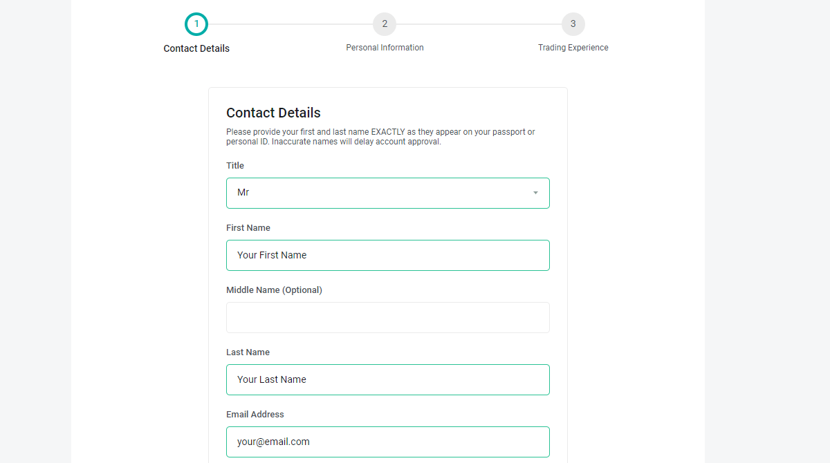 FXPesa Signup