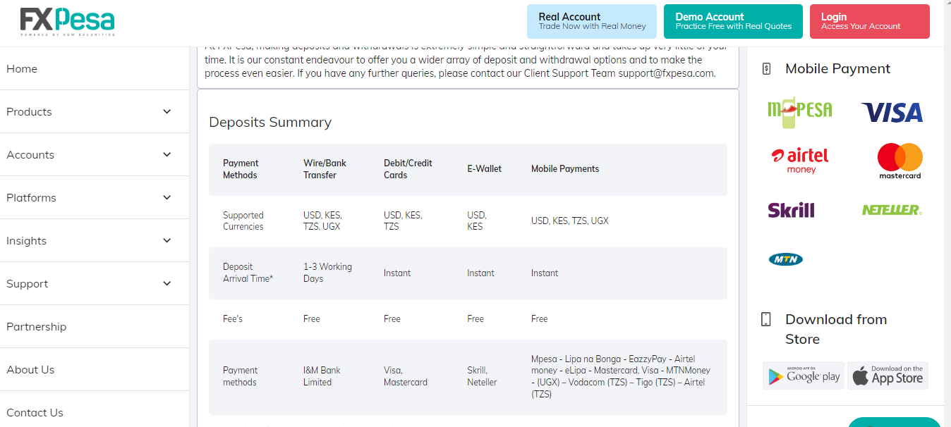 Deposit Transaction FxPesa